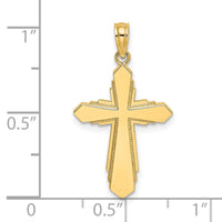 Load image into Gallery viewer, 14K Solid Beaded Cross Charm
