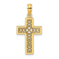 Load image into Gallery viewer, 14K Textured Lace Center Cross Charm
