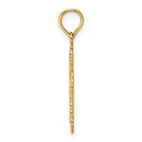 Load image into Gallery viewer, 14K Cross w/Solid Center and Lace Trim Charm
