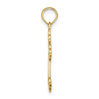 Load image into Gallery viewer, 14K Lace Center Budded Cross Charm
