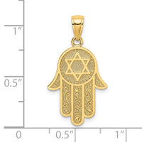 Load image into Gallery viewer, 14K Chamseh W/ Star Of David Charm
