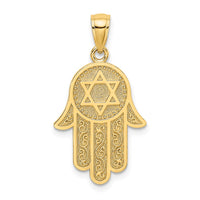 Load image into Gallery viewer, 14K Chamseh W/ Star Of David Charm
