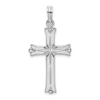 Load image into Gallery viewer, 14K White Gold Cross W/Starburst Center Charm
