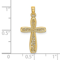 Load image into Gallery viewer, 14K Cross w/ Filigree Center Charm
