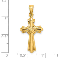 Load image into Gallery viewer, 14K Polished Cross X Center Charm
