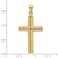 Load image into Gallery viewer, 14K Polished Beaded Cross Charm
