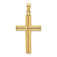 Load image into Gallery viewer, 14K Polished Beaded Cross Charm

