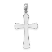 Load image into Gallery viewer, 14K White Gold Polished Beveled Cross w/ Round Tips Charm
