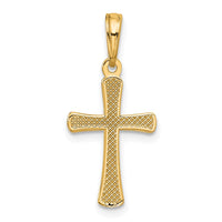 Load image into Gallery viewer, 14K Polished Beveled Cross w/ Round Tips Charm
