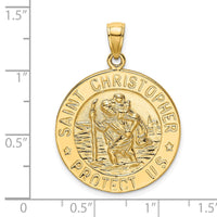 Load image into Gallery viewer, 14K Polished Saint Christopher Coin Charm
