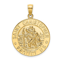 Load image into Gallery viewer, 14K Polished Saint Christopher Coin Charm
