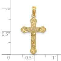Load image into Gallery viewer, 14K Inri Crucifix W/ Scroll Tips Charm
