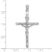 Load image into Gallery viewer, 14K White Gold Textured Crucifix Charm
