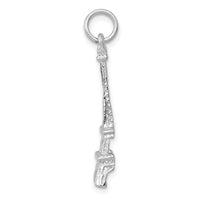 Load image into Gallery viewer, 14k White Gold Solid Polished Eiffel Tower Charm

