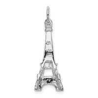 Load image into Gallery viewer, 14k White Gold Solid Polished Eiffel Tower Charm
