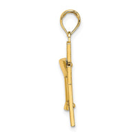 Load image into Gallery viewer, 14K Polished Cross W/ Communion Cup Charm
