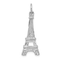 Load image into Gallery viewer, 14k White Gold Solid Polished Eiffel Tower Charm
