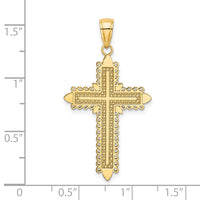 Load image into Gallery viewer, 14K w/ Lace Border Cross Charm

