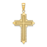 Load image into Gallery viewer, 14K w/ Lace Border Cross Charm
