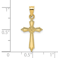 Load image into Gallery viewer, 14K w/ Engraved Edges Cross Charm
