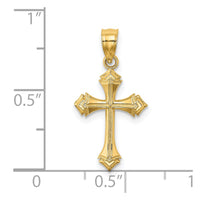 Load image into Gallery viewer, 14K Textured w/ Arrow Ends Cross Charm
