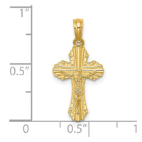 Load image into Gallery viewer, 14K 3-D  GOD LOVES ME  Reversible Small Crucifix Charm
