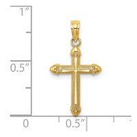 Load image into Gallery viewer, 14K Polished w/ Scroll Design Cross Charm
