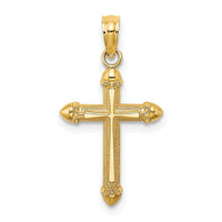 Load image into Gallery viewer, 14K Polished w/ Scroll Design Cross Charm
