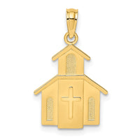 Load image into Gallery viewer, 14K Church w/ Cross On Door Charm
