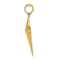 Load image into Gallery viewer, 14K 2-D Polished Triangle Tipped Cross Charm
