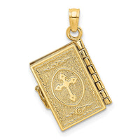 Load image into Gallery viewer, 14K 3-D w/ Moveable Pages Prayer Of Jabez Book Charm
