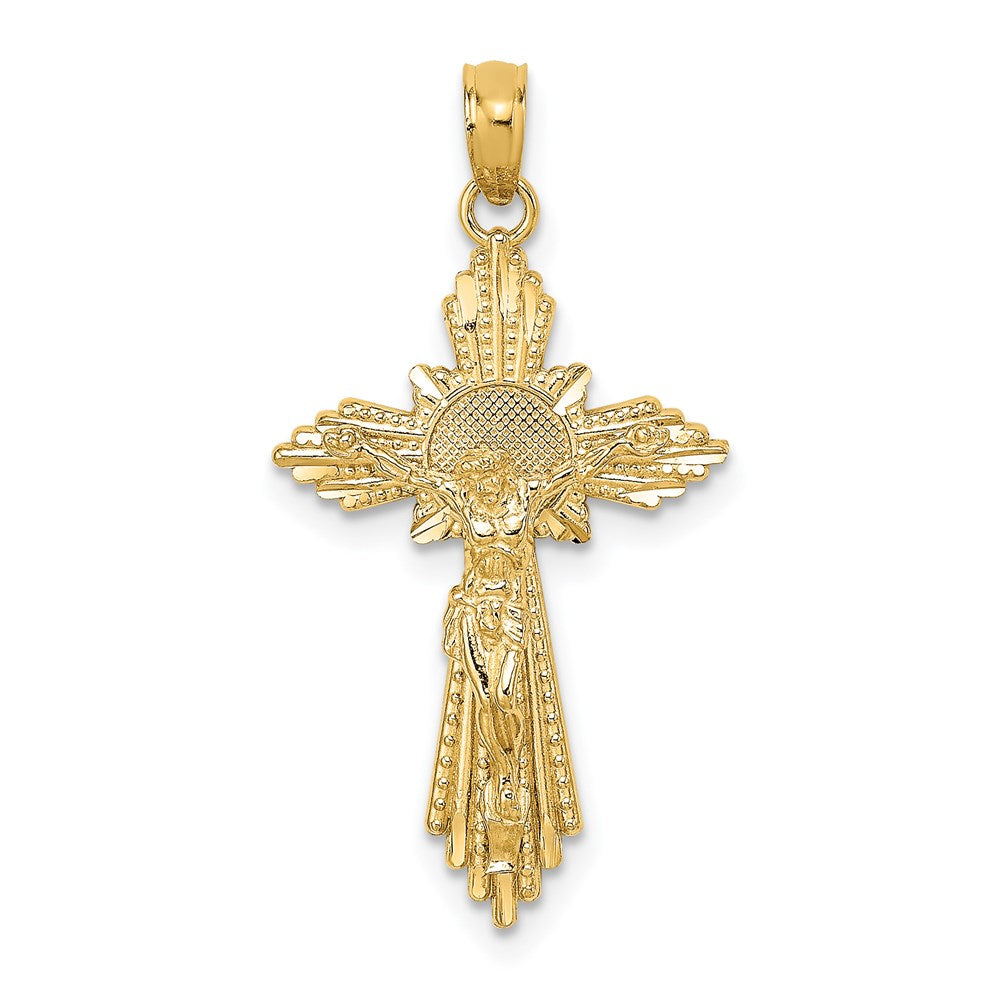 14K D/C Crucifix Charm