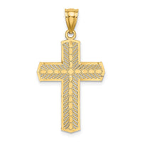 Load image into Gallery viewer, 14K Beaded Cross Charm

