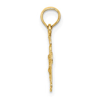 Load image into Gallery viewer, 14K Mini Crucifix W/ Fancy Tips Charm
