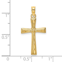 Load image into Gallery viewer, 14K D/C and Textured Cross Charm
