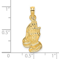 Load image into Gallery viewer, 14K 2-D Praying Hands Charm

