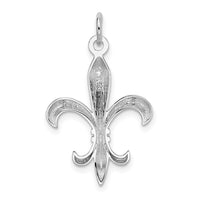 Load image into Gallery viewer, 14k White Gold Hollow Fleur De Lis Charm
