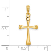 Load image into Gallery viewer, 14K Polished Beveled Tip Cross Charm
