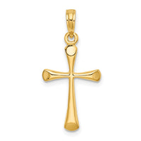 Load image into Gallery viewer, 14K Polished Beveled Tip Cross Charm
