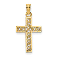 Load image into Gallery viewer, 14K D/C Edge and Filigree Center Cross Charm
