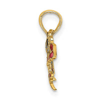 Load image into Gallery viewer, 14K Small Enameled Blue and Red Butterfly Charm
