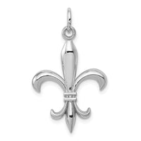 Load image into Gallery viewer, 14k White Gold Hollow Fleur De Lis Charm
