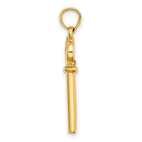 Load image into Gallery viewer, 14K Polished 3D Enameled Heart Key Charm
