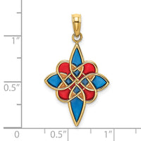 Load image into Gallery viewer, 14K Enameled Celtic Knot Charm
