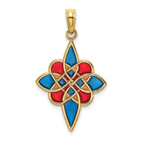 Load image into Gallery viewer, 14K Enameled Celtic Knot Charm
