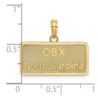Load image into Gallery viewer, 14K OBX NORTH CAROLINA License Plate Charm
