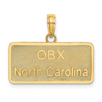 Load image into Gallery viewer, 14K OBX NORTH CAROLINA License Plate Charm
