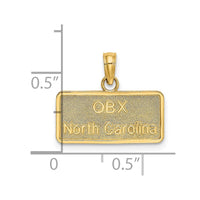 Load image into Gallery viewer, 14K OBX NORTH CAROLINA License Plate Charm

