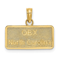 Load image into Gallery viewer, 14K OBX NORTH CAROLINA License Plate Charm
