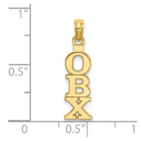 Load image into Gallery viewer, 14K Polished OBX (Outer Banks) Vertical Charm
